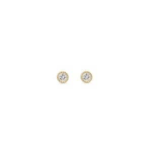 Open image in slideshow, Millgrain Diamond Stud
